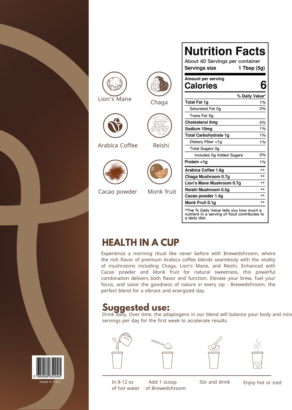 BrewedShroom mushroom coffee