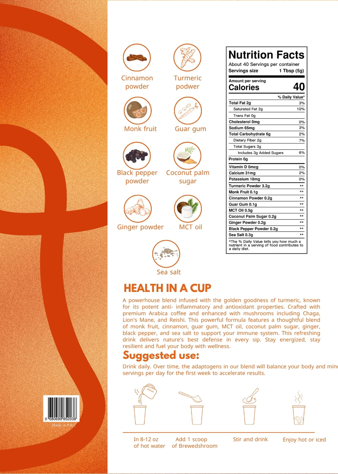 BrewedShroom Turmeric Booster